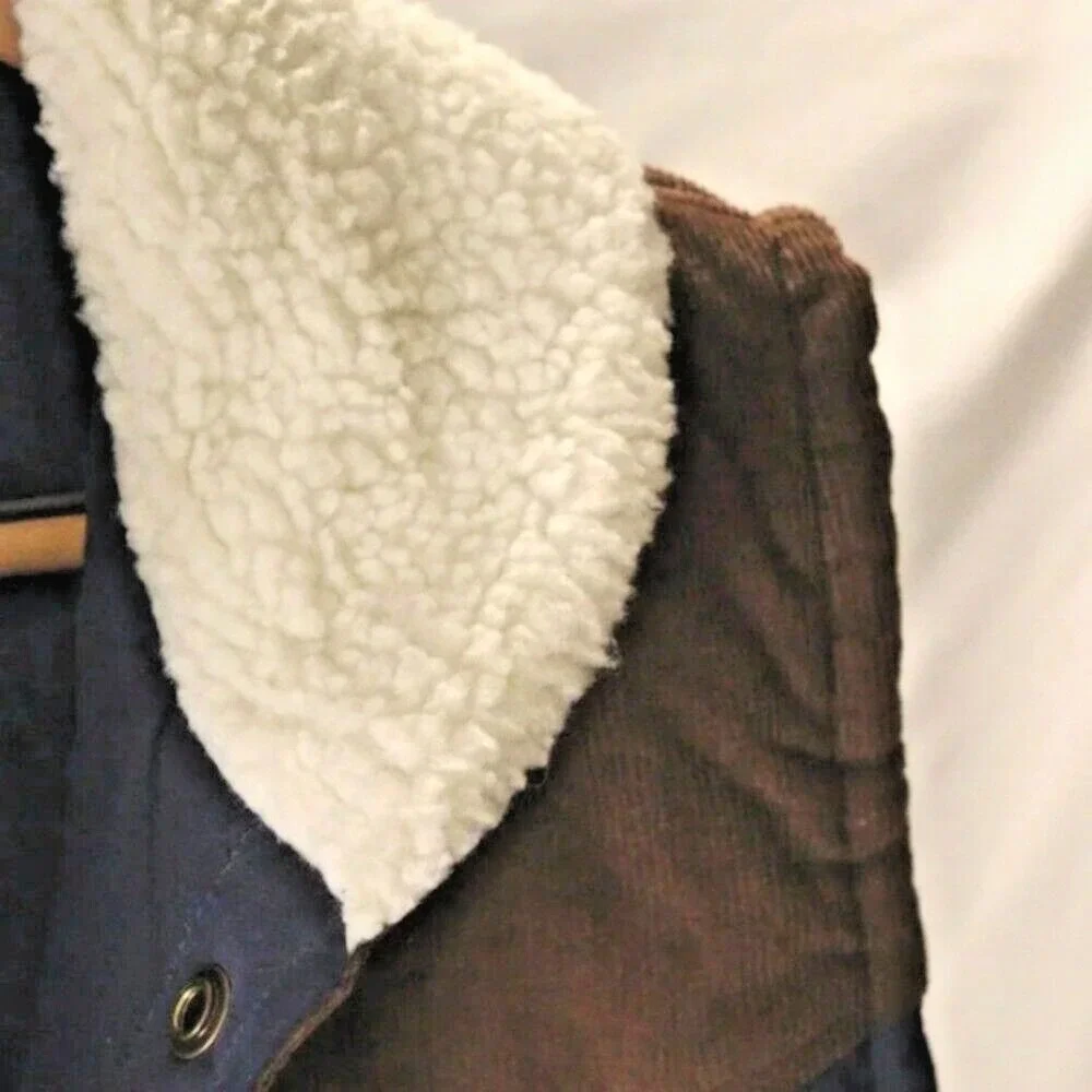 Original weatherproof vintage vest corduroy quilted men's size‎ xl blue brown